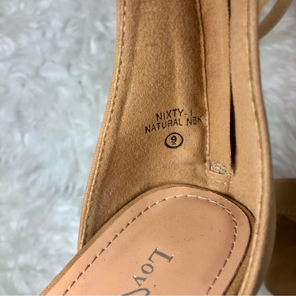 LUV MARK NIXTY WOMENS STRAPPY CHUNKY HEELS 9 - Picture 5 of 11